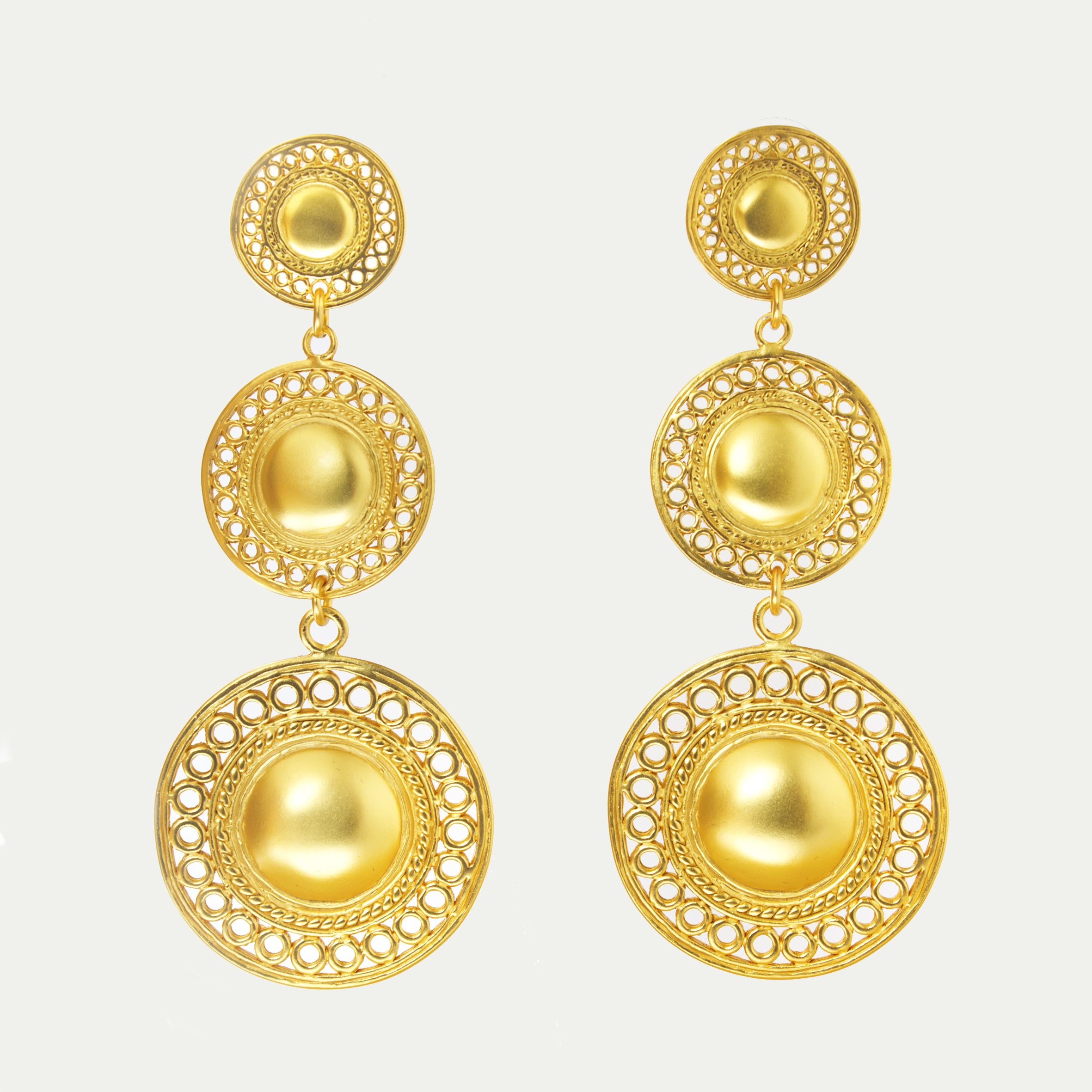 Cheap Hoop Earrings Cubic Zircon Dubai 24K Gold Plated Jewelry Fashion  Earrings for Women